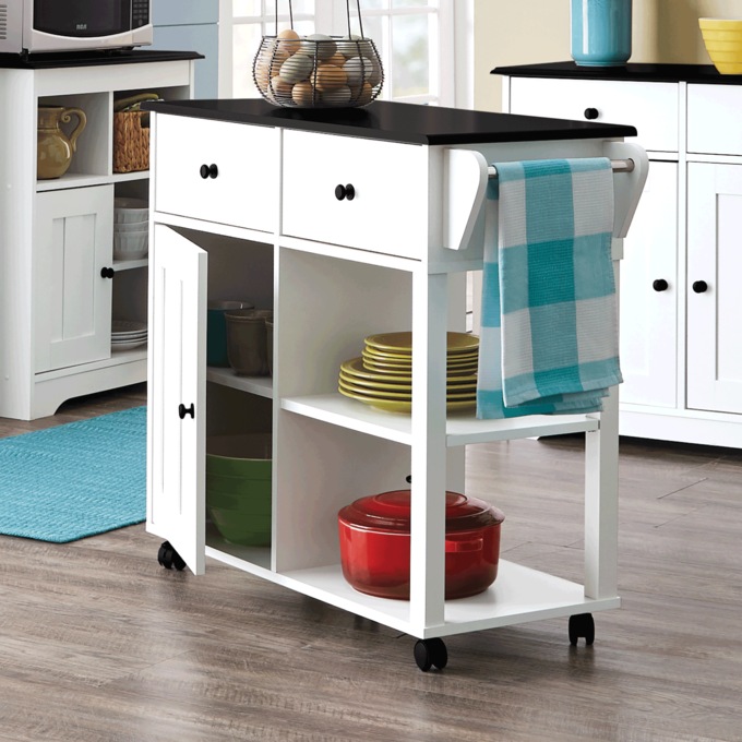 Katie Small Kitchen Cart with Storage, , large