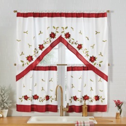 Poinsettia Window Treatments, , large