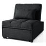 Cali Convertible Chair, Black, large