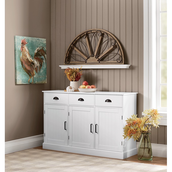 Wood and Metal Half Moon Wall D&eacute;cor, , large