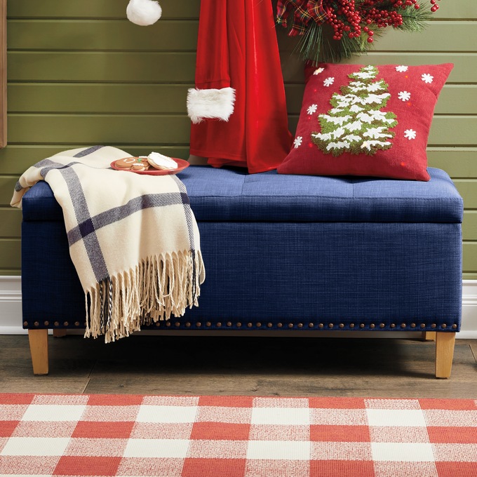 Shandra Tufted Top Soft Close Bench, , large