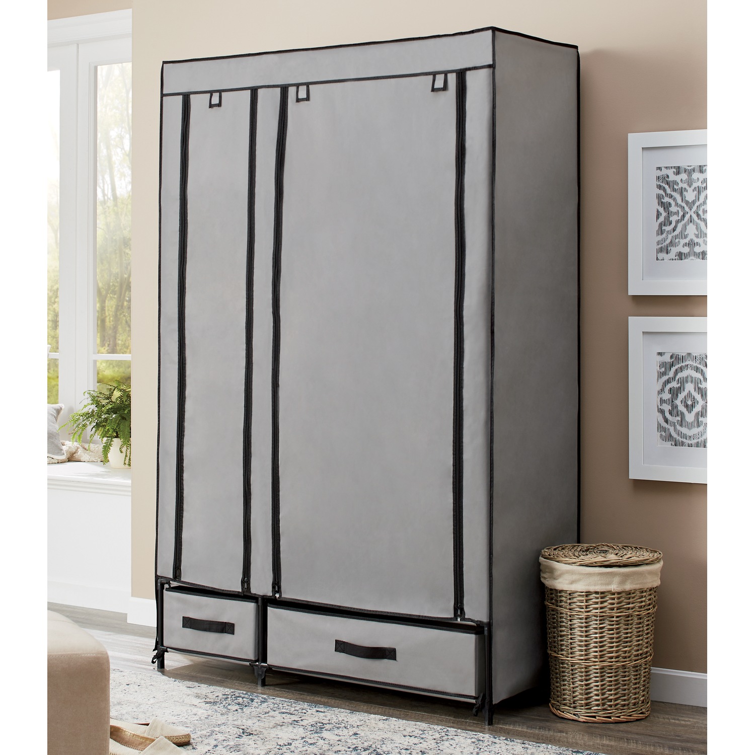 Spaceways deluxe deals double canvas wardrobe