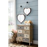 Set of 2 Heart Wall Mirrors, , large