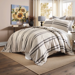 Overland Stripe Oversized Quilt and Sham, , large