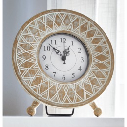 Jasper Carved Tabletop Clock, , large