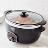 Green Life Slow Cooker Healthy Duo 6-Quart Slow Cooker, Black, large