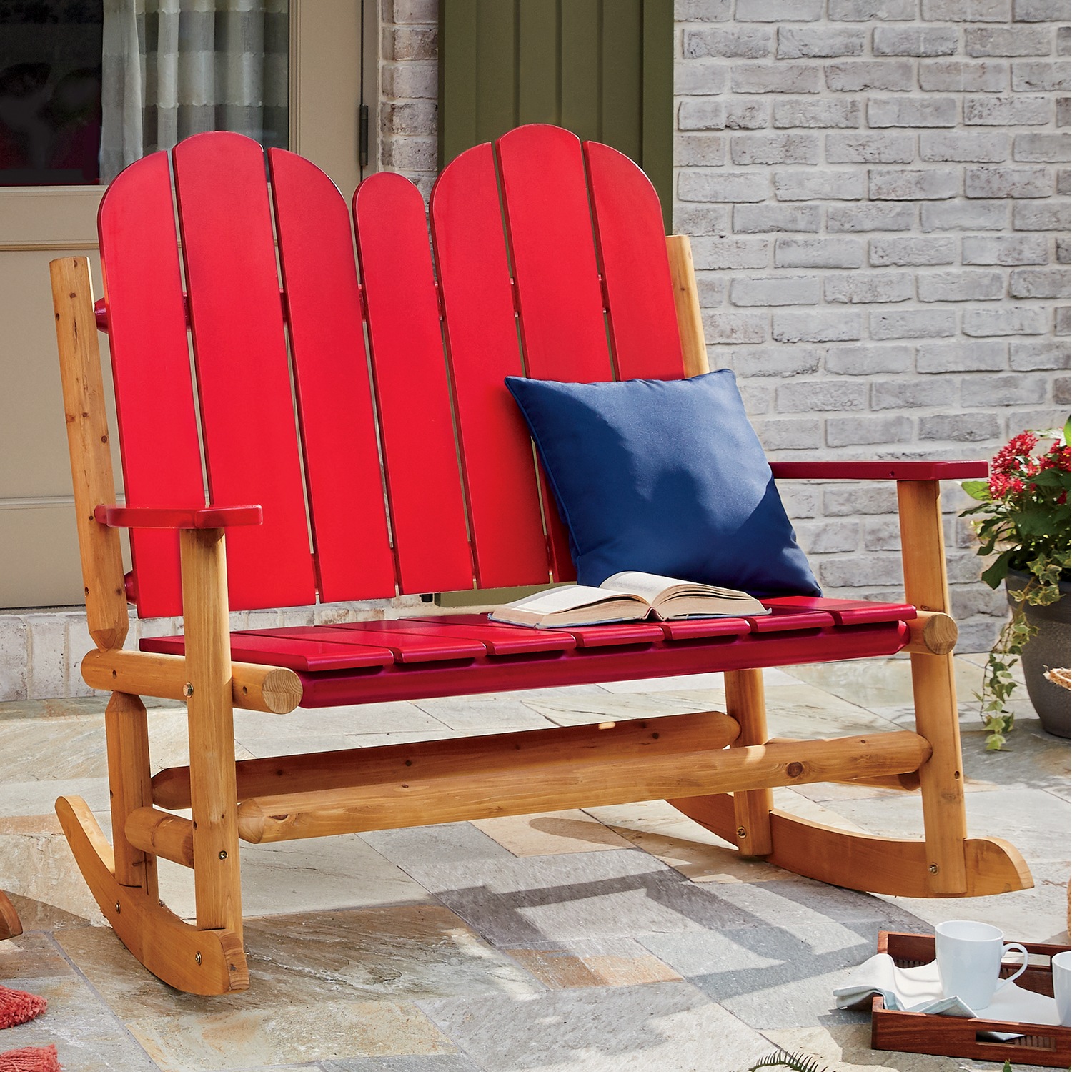 TwoTone Rocking Bench Country Door