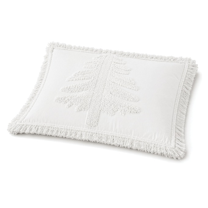 Aspen Chenille Sham with Woodland Tree Design, , large