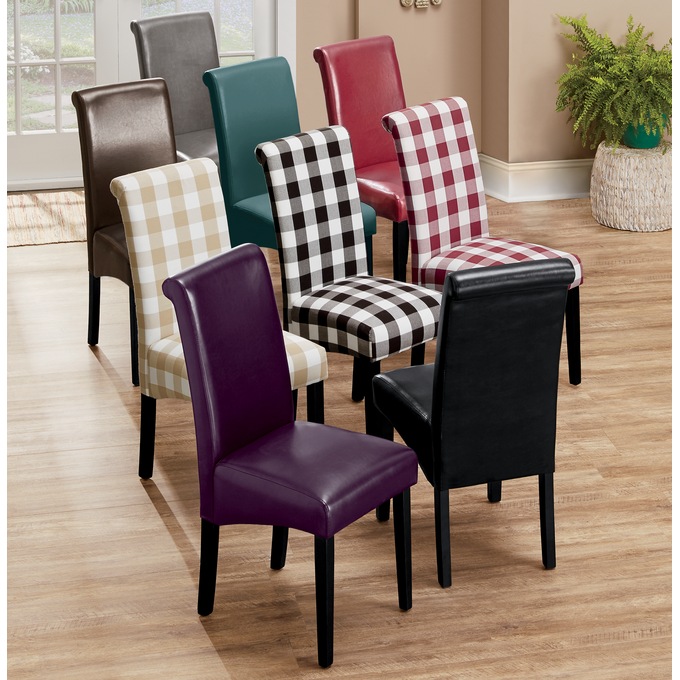 Red tartan dining chairs outlet