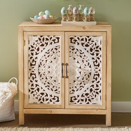 Carved Lena Cabinet, , large