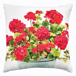 Indoor/Outdoor Geraniums Accent Pillow, , large