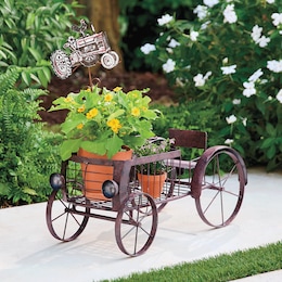 Red Tractor Plant Pick, , large