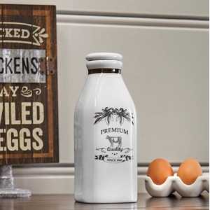 Farmhouse Porcelain Milk Bottle by Fitz & Floyd, , large