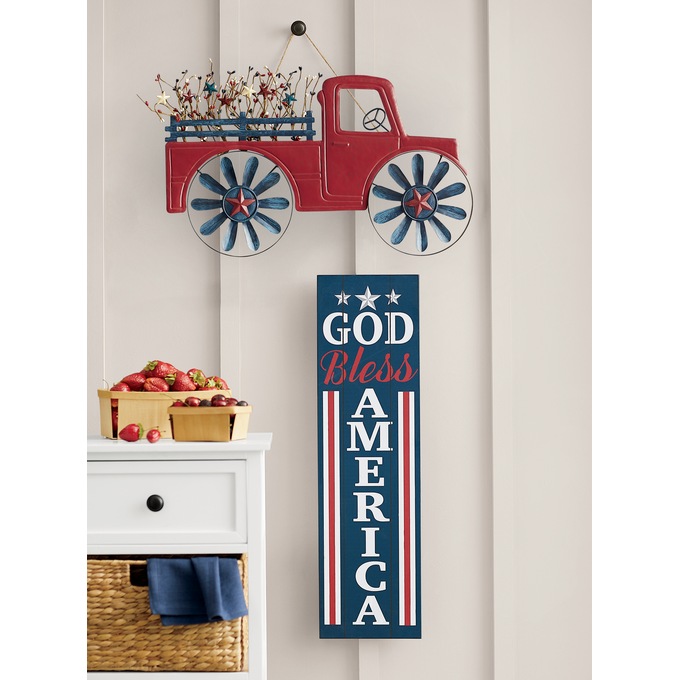 God Bless America Wall Sign, , large