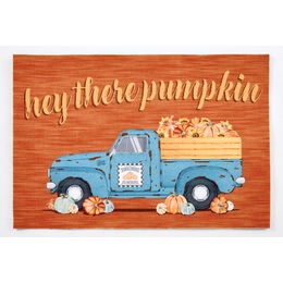 Pumpkin Truck Mat - 19 1/2&quot; X 29 1/2&quot;, , large