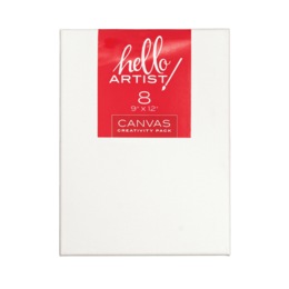 Hello Artist! 8-Piece 9&quot; x 12&quot; Canvas Creativity Pack, , large