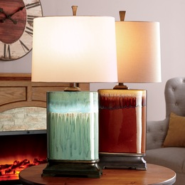 Glazed Table Lamp, , large