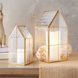Set of 2 House-Shaped Candleholders, , large