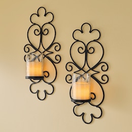 Set of 2 Stella Porte Scroll Sconces, , large