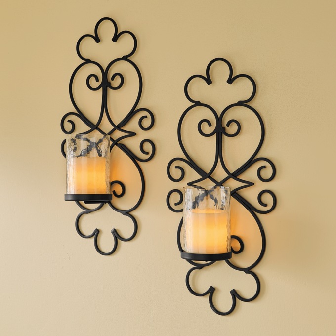 Set of 2 Stella Porte Scroll Sconces, , large