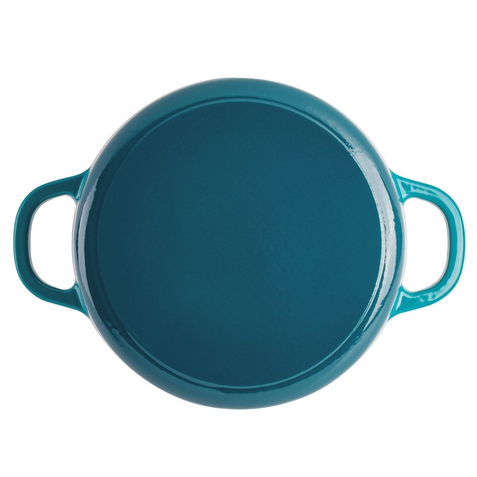Crock Pot Artisan 5-qt. Enameled Cast Iron Dutch Oven with Lid, Teal Ombre, large