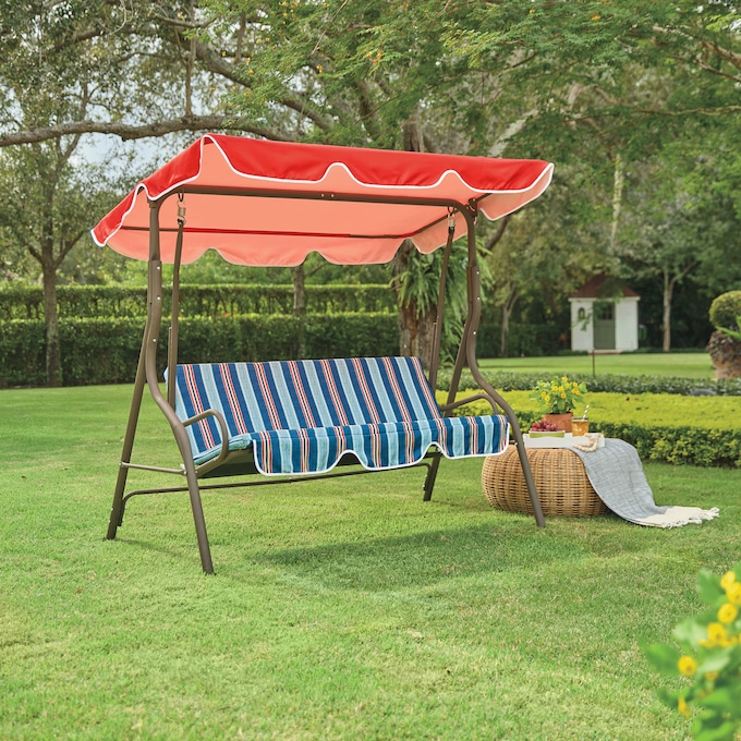 Striped Lawn Swing, , large