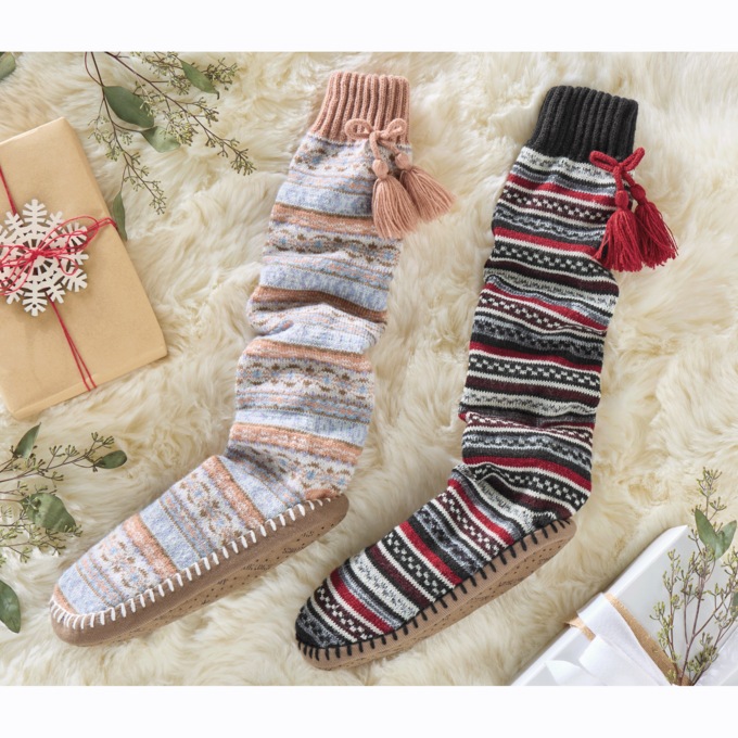 MUK LUKS Scrunchy Slipper Sock, , large