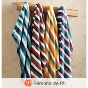 Set of 2 Serene Cotton Terry Bath Sheets, , large