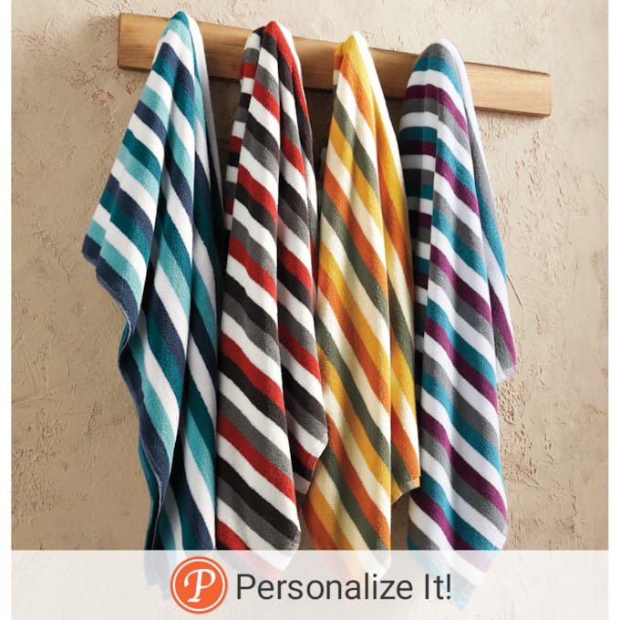 Set of 2 Serene Cotton Terry Bath Sheets, , large