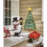 Chunky Wood Snowman with Lantern, , large