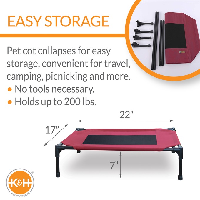 K&H Original Pet Cot Elevated Pet Bed, , large