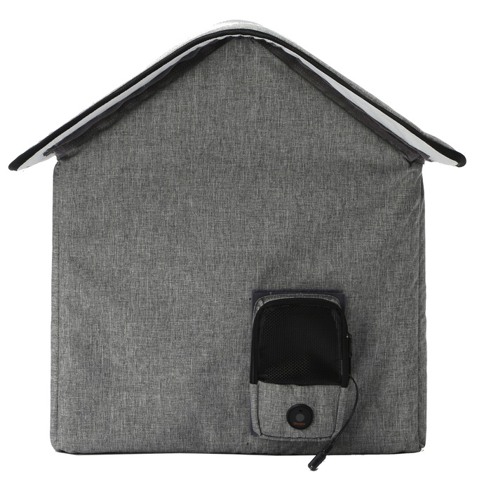 Pet Life Hush Puppy Collapsible Electronic Heating and Cooling Smart Pet House, , large