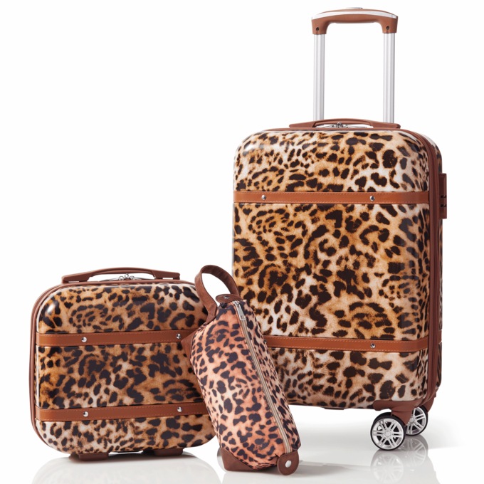 3-piece Hardside Carry-On Set, Animal Print, large
