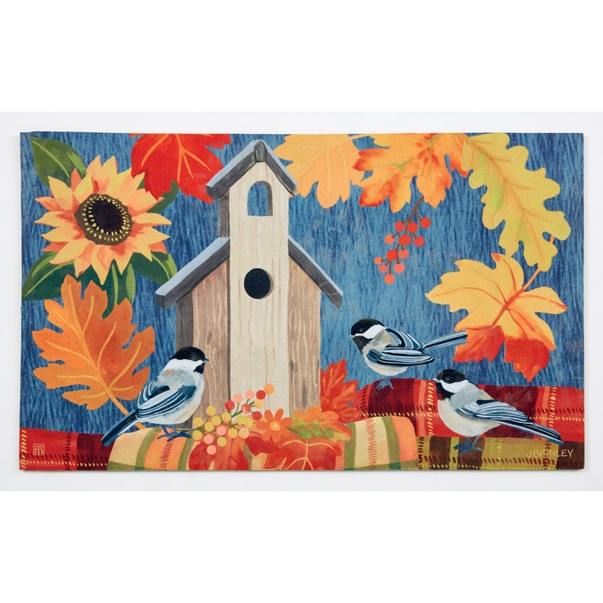 Fall Birdhouse Mat - 18" X 30", , large