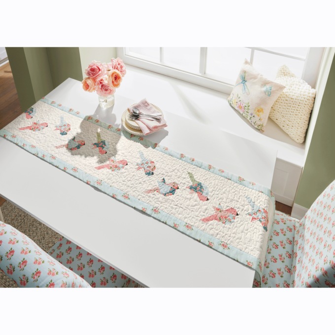 Birdie Quilted Table Runner, , large