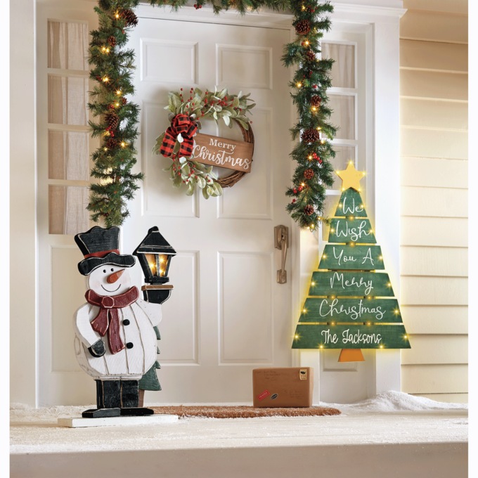 Lit Christmas Tree Sign, , large