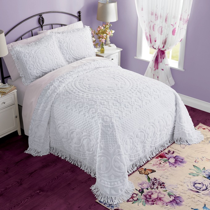 Emily Chenille Bedspread, , large