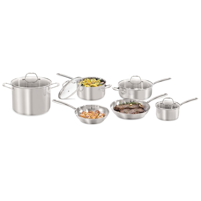 Guy Fieri Flavortown 10-Piece Stainless Steel Cookware Set, , large