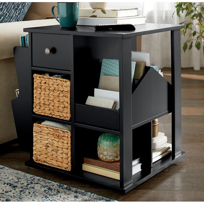 Admiral Rotating End Table with Storage