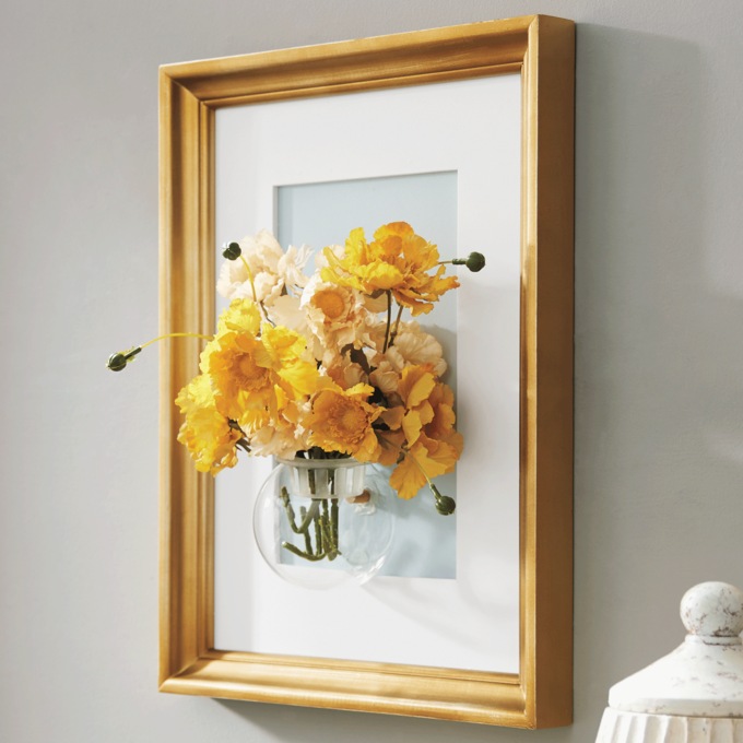 Framed Bud Vase with Floral, , large
