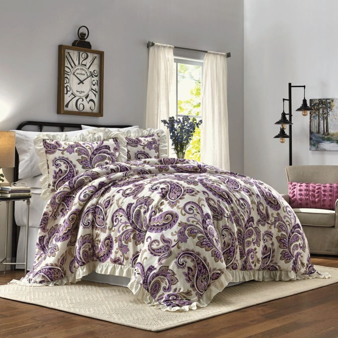 Brianna Ruffled Comforter, , large