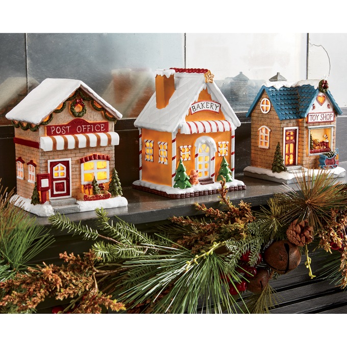 Buy All 3 Lighted Christmas Shops and Save, , large