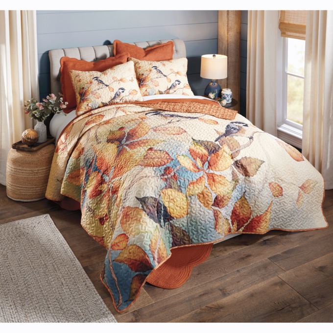 Best of Autumnal Birds Oversized Quilt Bundle - King, , large