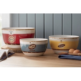 Set of 3 Retro Mixing Bowls, , large