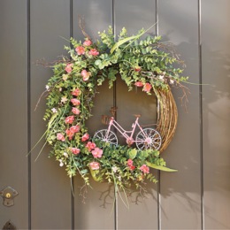 Floral Bike Wreath, , large