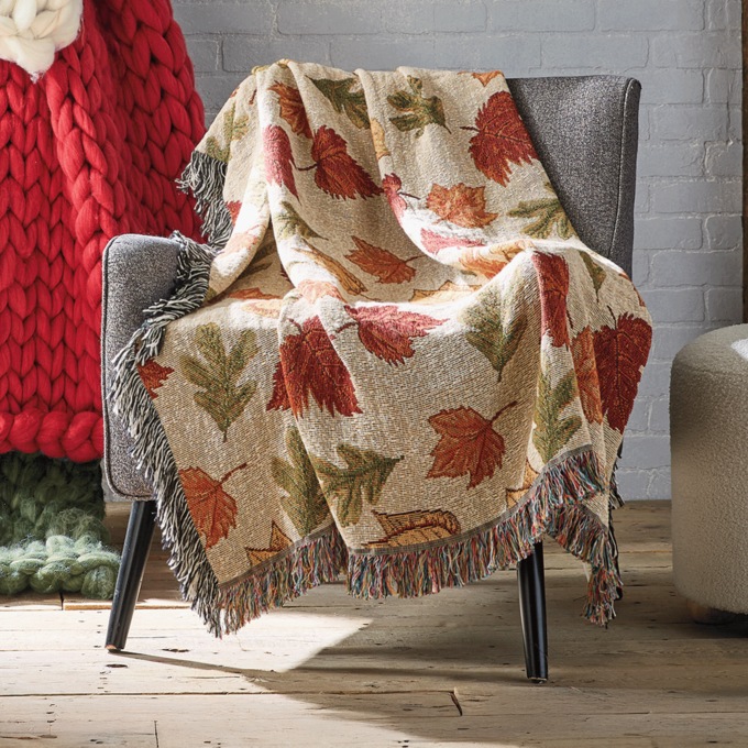 Leaves of Fall Throw, , large