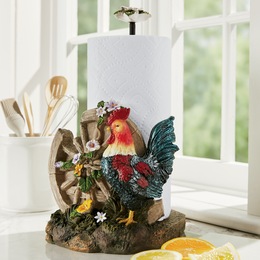 Rooster Paper Towel Holder, , large