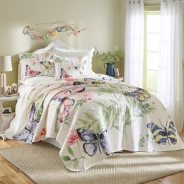 Butterfly Meadow Oversized Quilt and Sham, , large