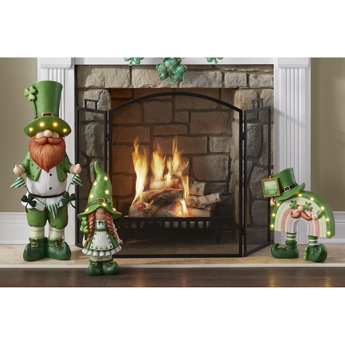 Set of 3 Large Lit Lucky Gnomes, , large