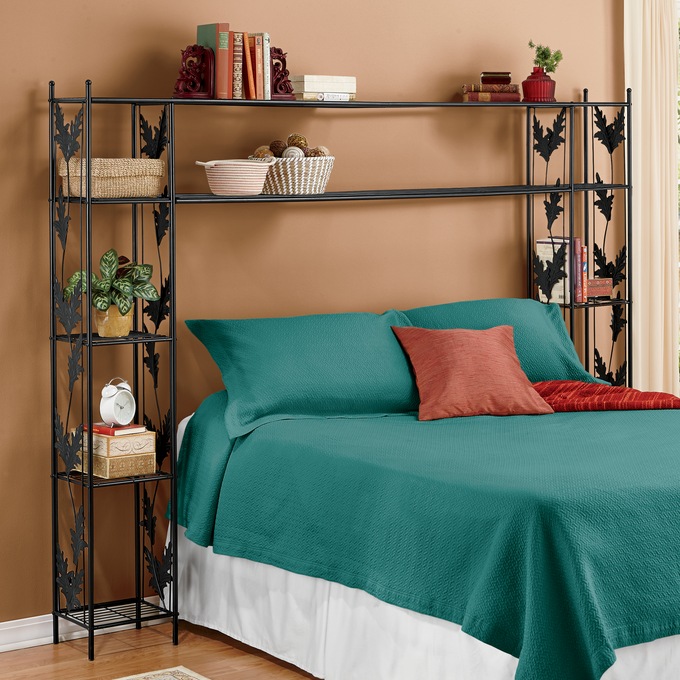 Laney leaf hot sale queen storage headboard